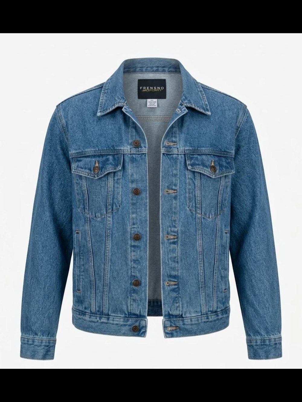 Fresno Sport Light Wash Denim Jacket Size Medium